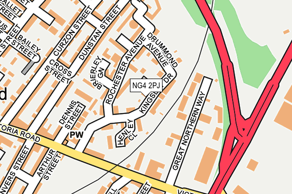 NG4 2PJ map - OS OpenMap – Local (Ordnance Survey)