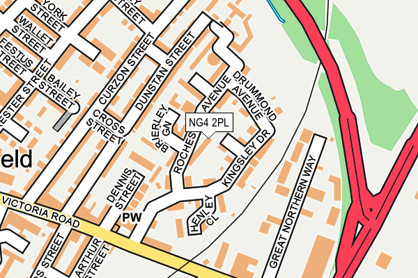 NG4 2PL map - OS OpenMap – Local (Ordnance Survey)