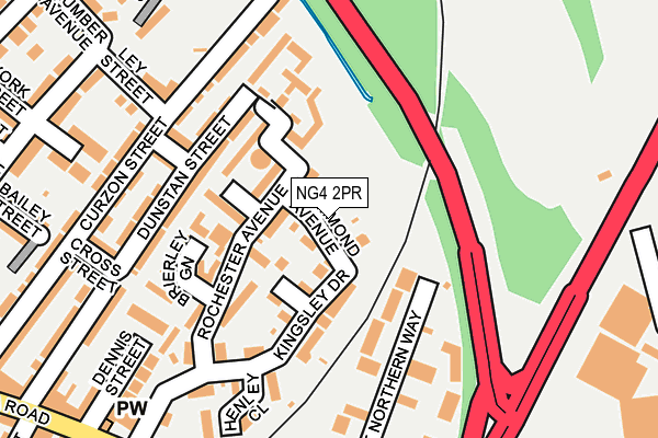 NG4 2PR map - OS OpenMap – Local (Ordnance Survey)