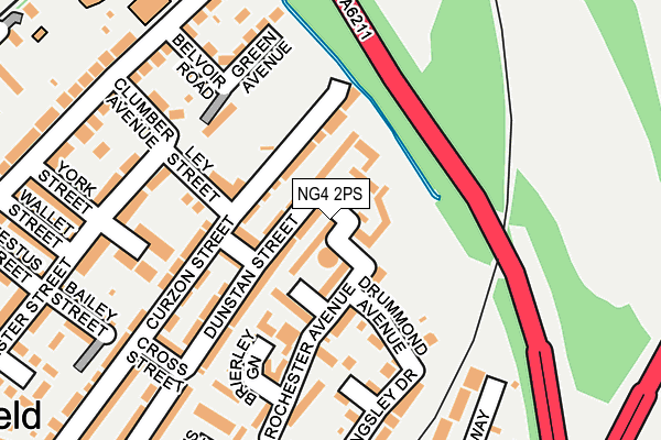 NG4 2PS map - OS OpenMap – Local (Ordnance Survey)