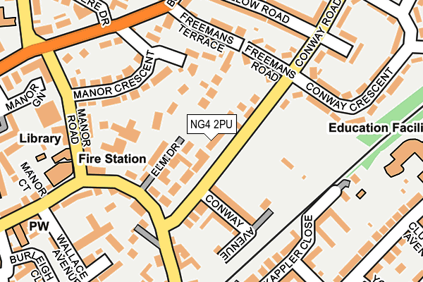 NG4 2PU map - OS OpenMap – Local (Ordnance Survey)