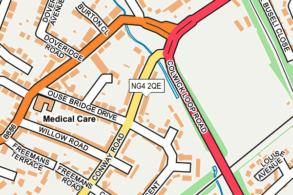 NG4 2QE map - OS OpenMap – Local (Ordnance Survey)