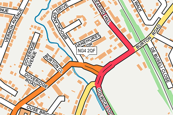NG4 2QF map - OS OpenMap – Local (Ordnance Survey)