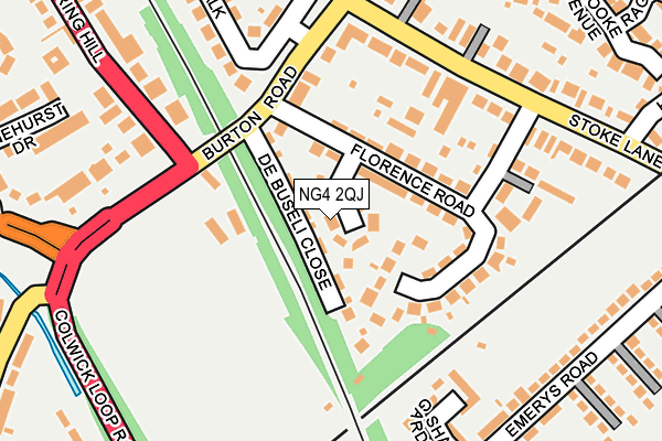 NG4 2QJ map - OS OpenMap – Local (Ordnance Survey)