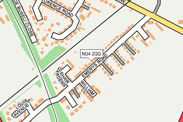 NG4 2QQ map - OS OpenMap – Local (Ordnance Survey)