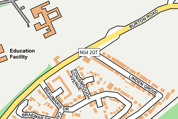 NG4 2QT map - OS OpenMap – Local (Ordnance Survey)