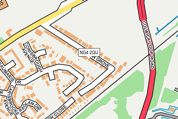 NG4 2QU map - OS OpenMap – Local (Ordnance Survey)