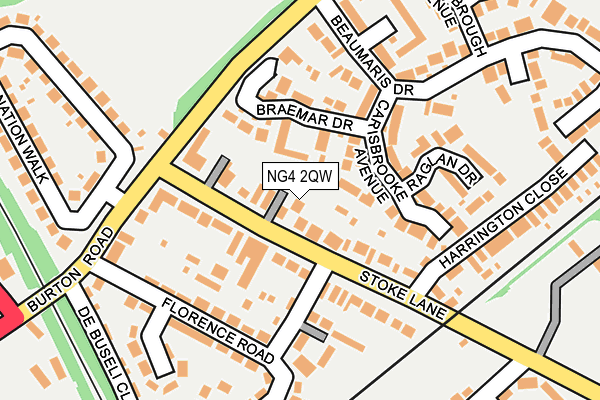 NG4 2QW map - OS OpenMap – Local (Ordnance Survey)