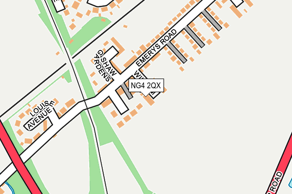 NG4 2QX map - OS OpenMap – Local (Ordnance Survey)