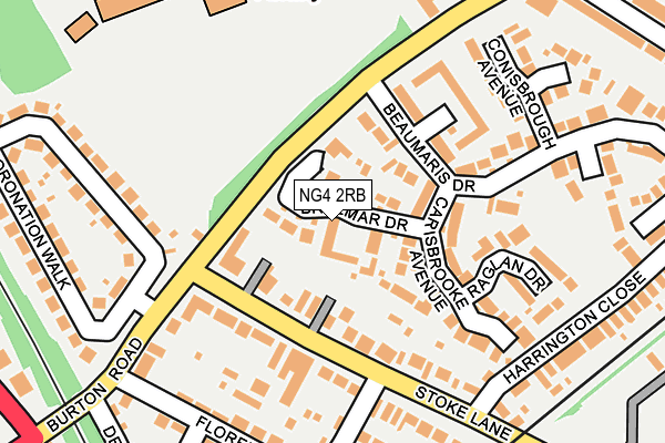 NG4 2RB map - OS OpenMap – Local (Ordnance Survey)