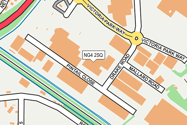 NG4 2SQ map - OS OpenMap – Local (Ordnance Survey)