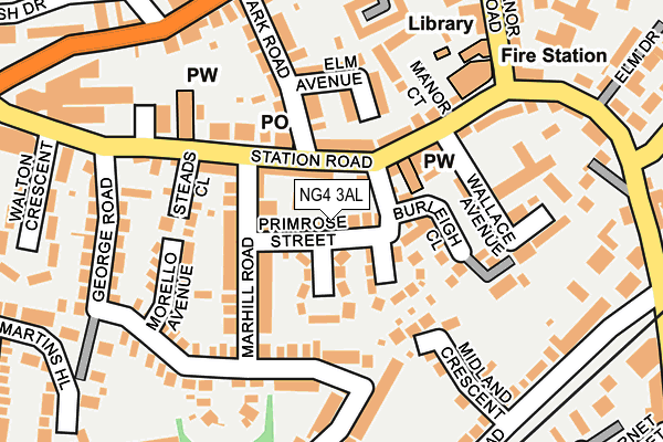NG4 3AL map - OS OpenMap – Local (Ordnance Survey)