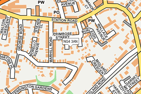 NG4 3AN map - OS OpenMap – Local (Ordnance Survey)