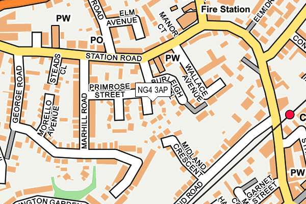 NG4 3AP map - OS OpenMap – Local (Ordnance Survey)