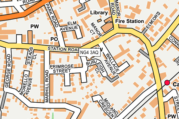 NG4 3AQ map - OS OpenMap – Local (Ordnance Survey)