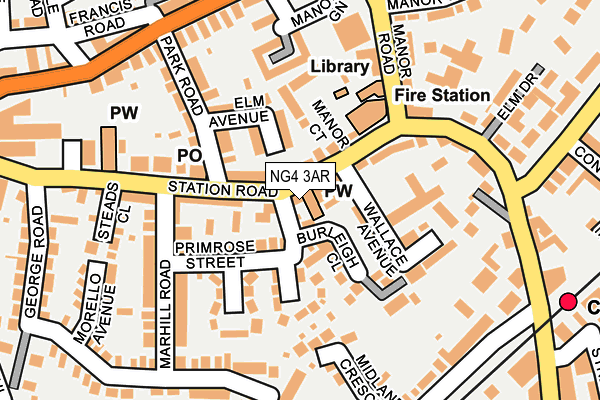 NG4 3AR map - OS OpenMap – Local (Ordnance Survey)