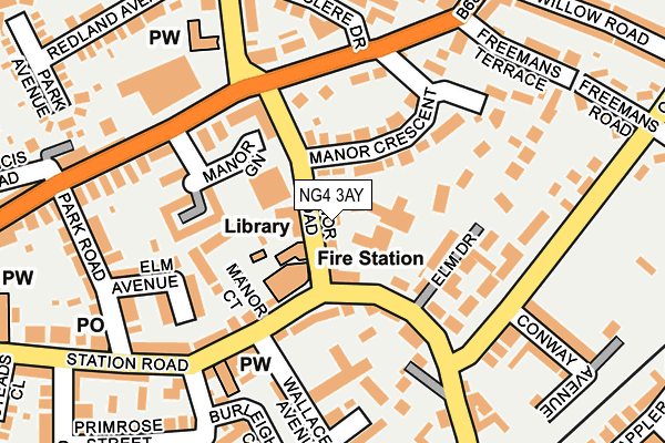 NG4 3AY map - OS OpenMap – Local (Ordnance Survey)