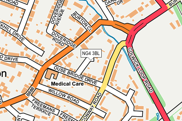 NG4 3BL map - OS OpenMap – Local (Ordnance Survey)