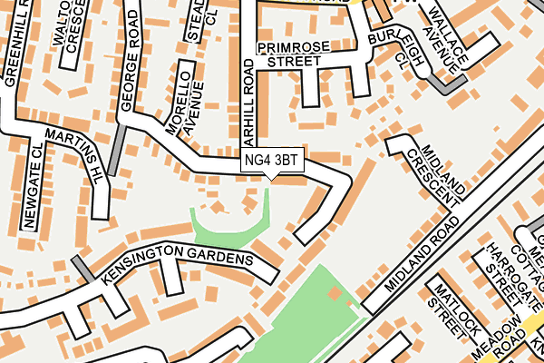 NG4 3BT map - OS OpenMap – Local (Ordnance Survey)