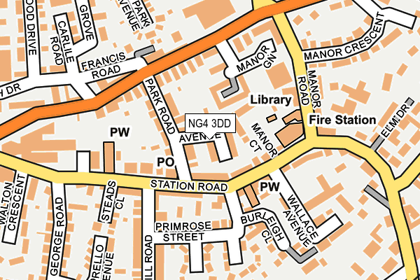 NG4 3DD map - OS OpenMap – Local (Ordnance Survey)