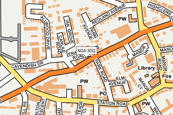 NG4 3DQ map - OS OpenMap – Local (Ordnance Survey)