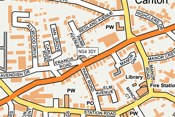 NG4 3DY map - OS OpenMap – Local (Ordnance Survey)