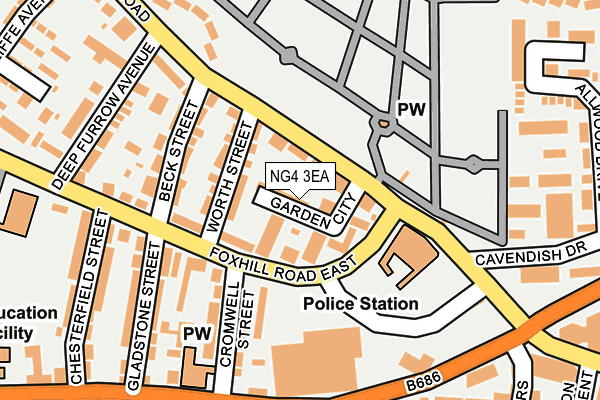 NG4 3EA map - OS OpenMap – Local (Ordnance Survey)