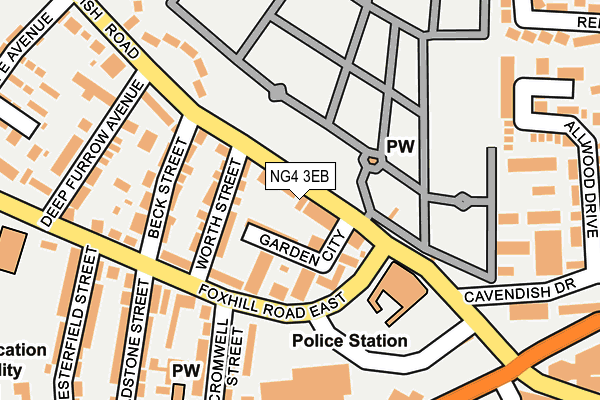 NG4 3EB map - OS OpenMap – Local (Ordnance Survey)