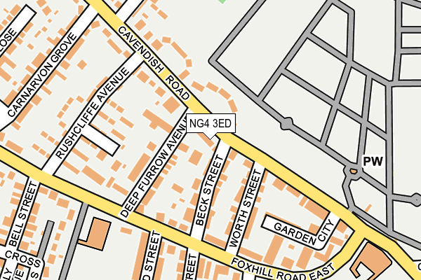NG4 3ED map - OS OpenMap – Local (Ordnance Survey)