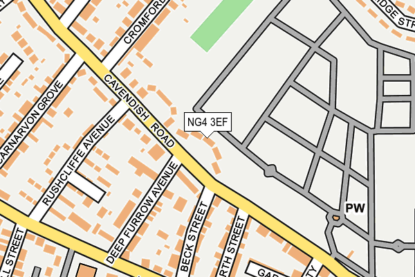 NG4 3EF map - OS OpenMap – Local (Ordnance Survey)