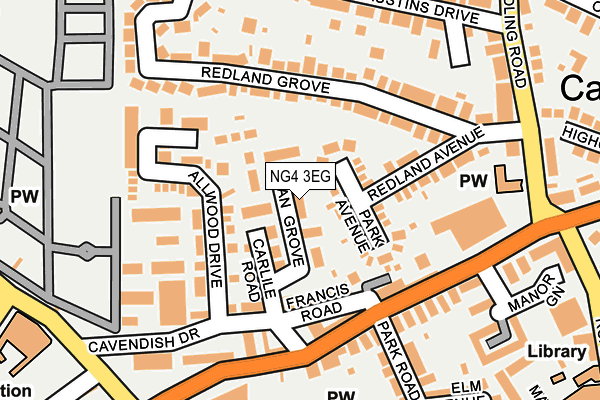 NG4 3EG map - OS OpenMap – Local (Ordnance Survey)