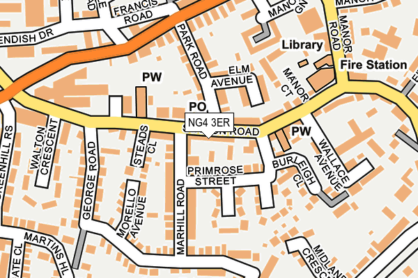 NG4 3ER map - OS OpenMap – Local (Ordnance Survey)