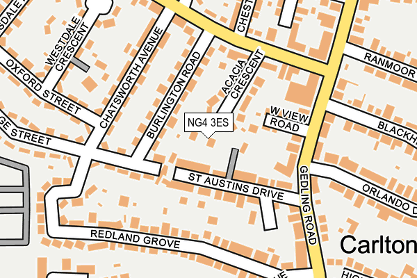 NG4 3ES map - OS OpenMap – Local (Ordnance Survey)