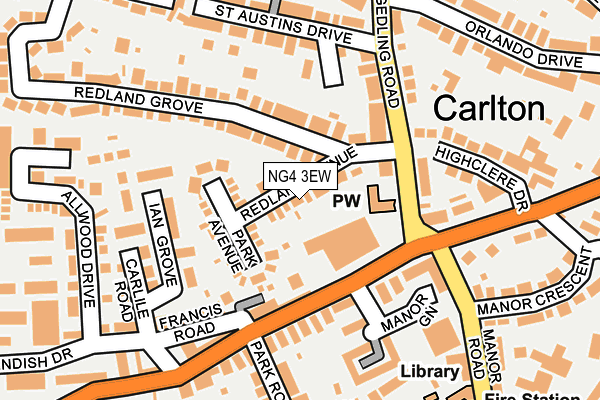 NG4 3EW map - OS OpenMap – Local (Ordnance Survey)