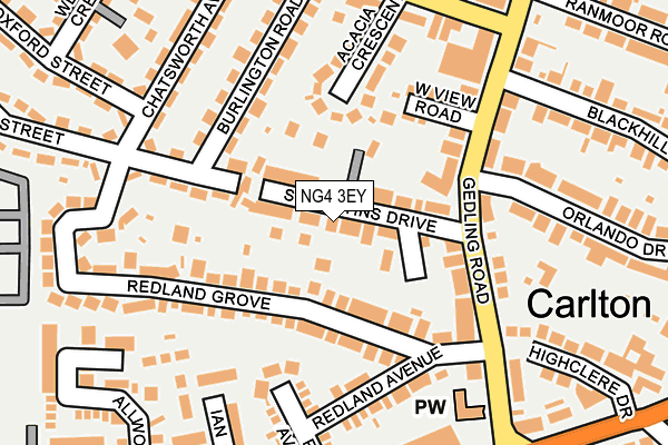 NG4 3EY map - OS OpenMap – Local (Ordnance Survey)