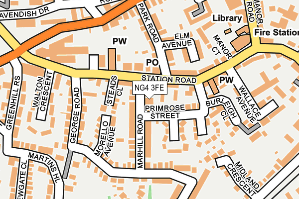 NG4 3FE map - OS OpenMap – Local (Ordnance Survey)