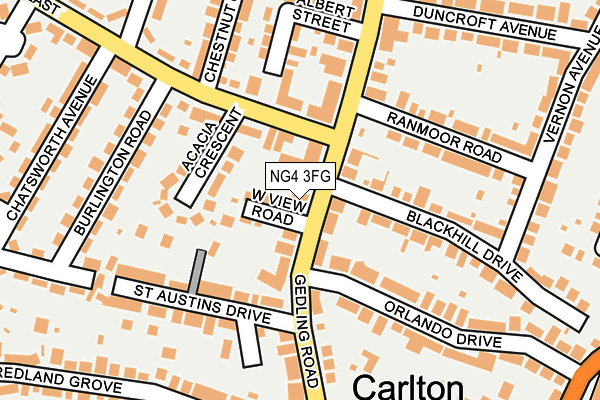 NG4 3FG map - OS OpenMap – Local (Ordnance Survey)