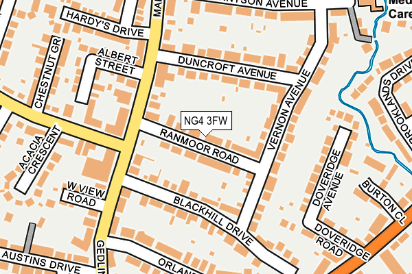 NG4 3FW map - OS OpenMap – Local (Ordnance Survey)