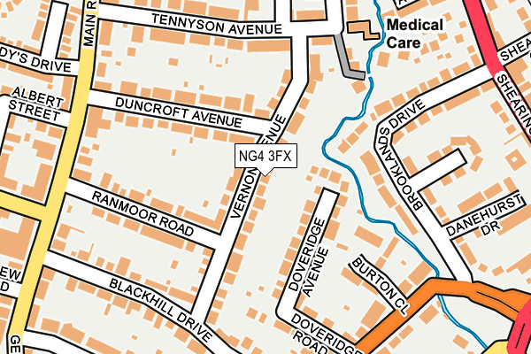 NG4 3FX map - OS OpenMap – Local (Ordnance Survey)
