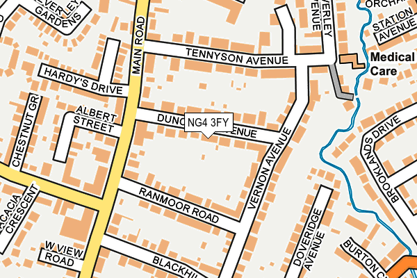 NG4 3FY map - OS OpenMap – Local (Ordnance Survey)