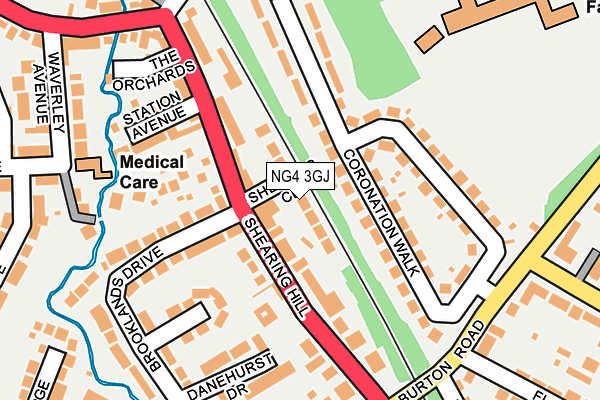 NG4 3GJ map - OS OpenMap – Local (Ordnance Survey)