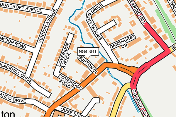 NG4 3GT map - OS OpenMap – Local (Ordnance Survey)