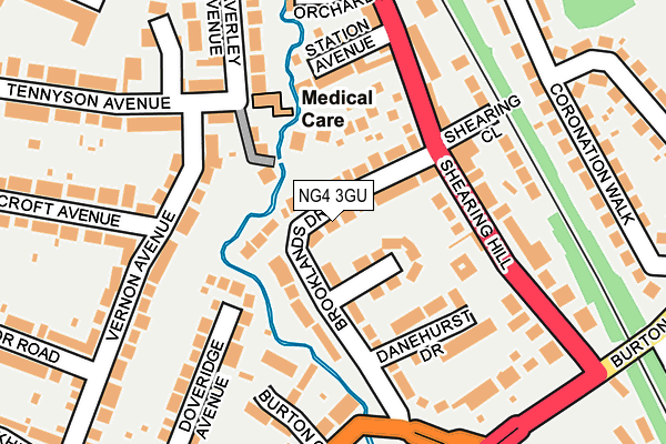 NG4 3GU map - OS OpenMap – Local (Ordnance Survey)