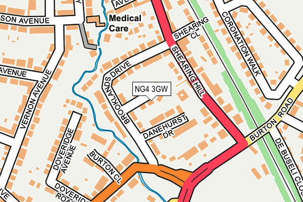 NG4 3GW map - OS OpenMap – Local (Ordnance Survey)