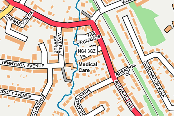 NG4 3GZ map - OS OpenMap – Local (Ordnance Survey)