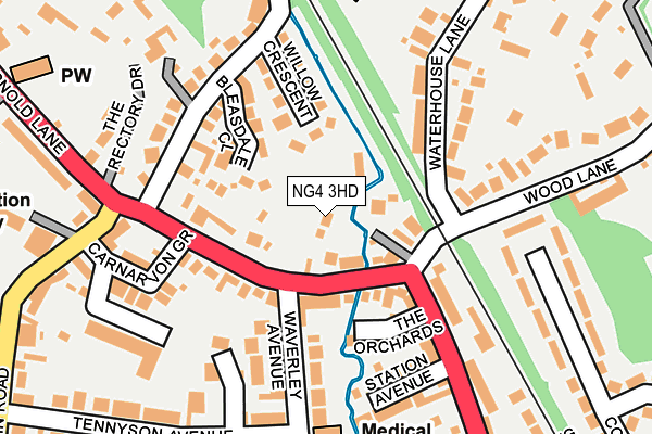 NG4 3HD map - OS OpenMap – Local (Ordnance Survey)
