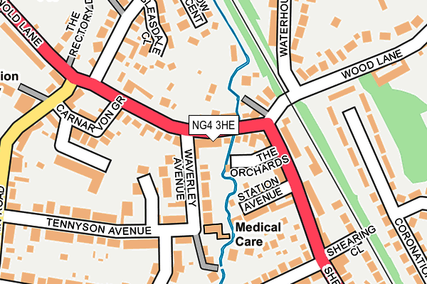 NG4 3HE map - OS OpenMap – Local (Ordnance Survey)