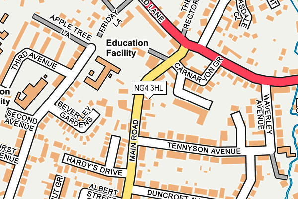 NG4 3HL map - OS OpenMap – Local (Ordnance Survey)