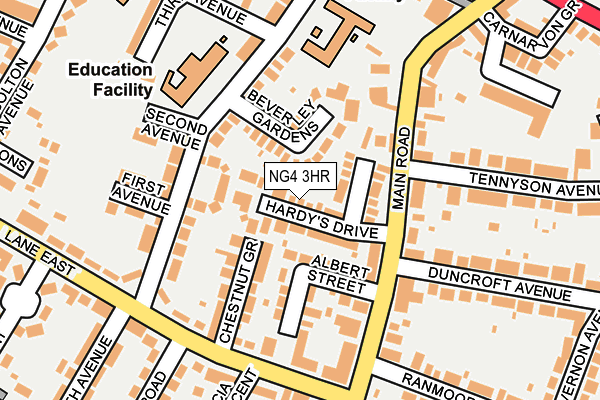 NG4 3HR map - OS OpenMap – Local (Ordnance Survey)
