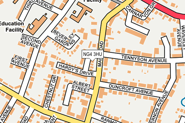 NG4 3HU map - OS OpenMap – Local (Ordnance Survey)